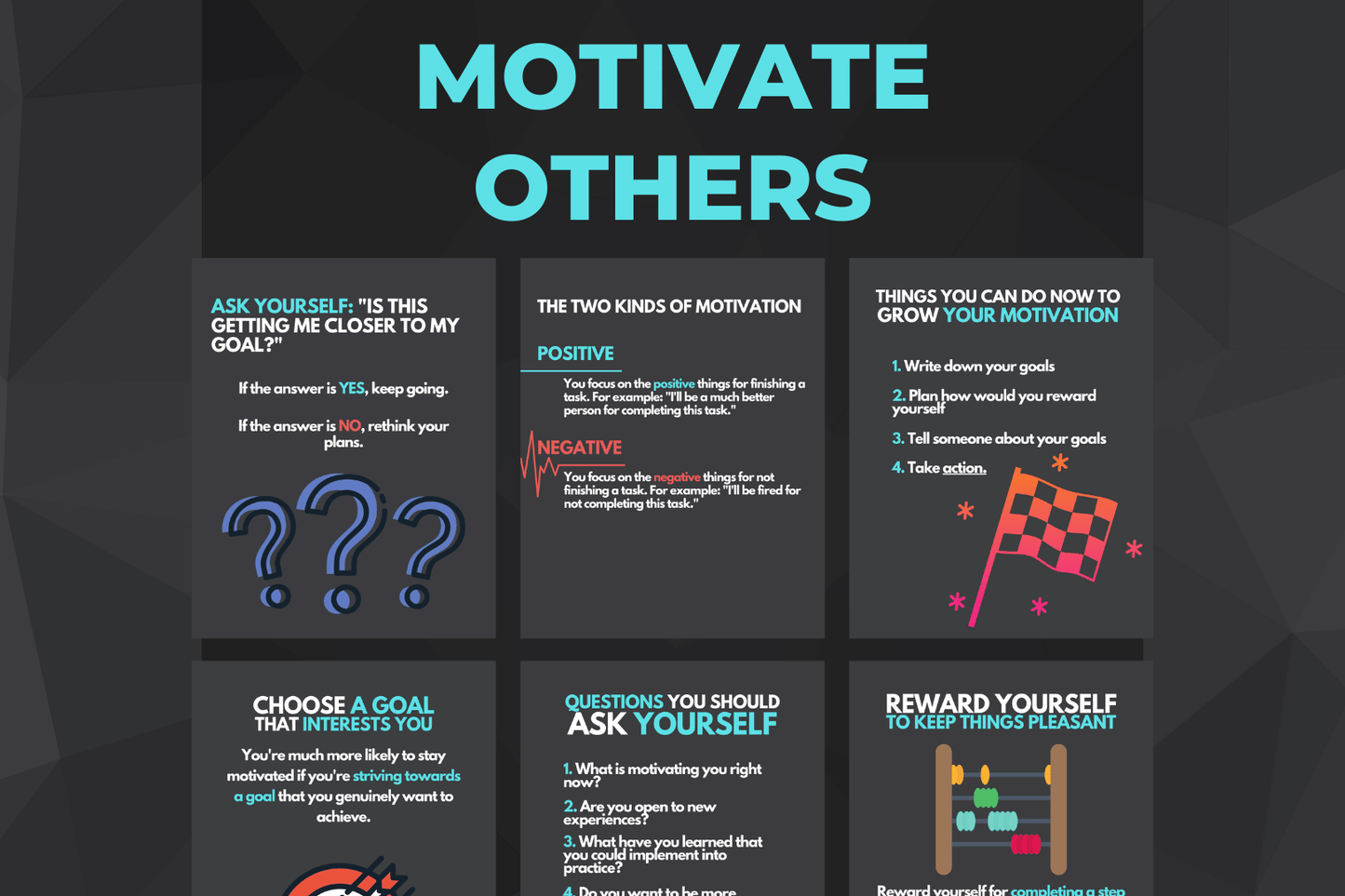50 Motivatie infographics