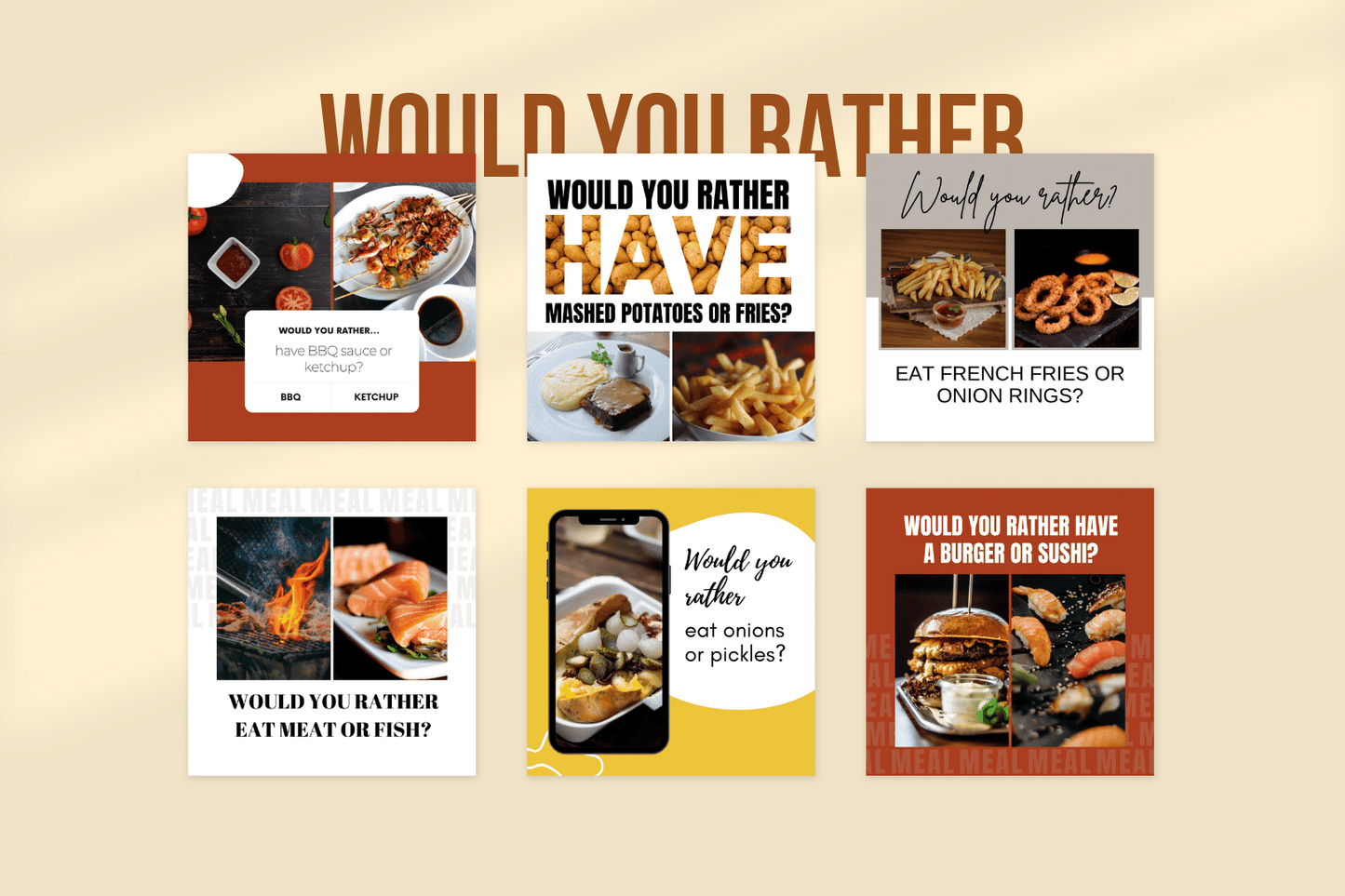 300 Social Media templates voor restaurants