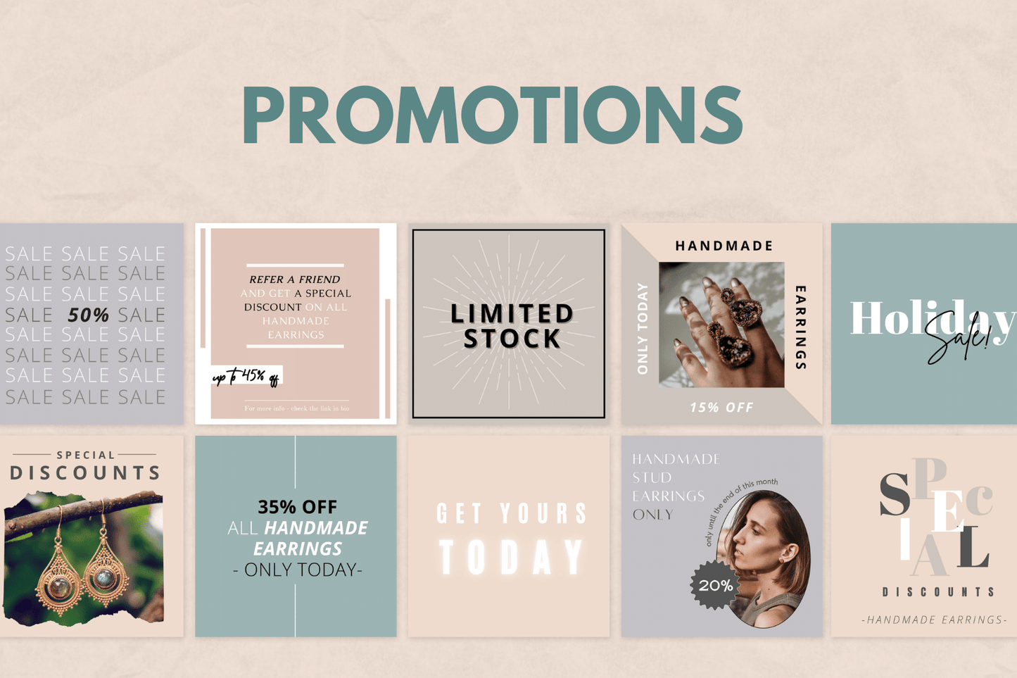 200 kant-en-klare templates voor handgemaakte oorbellen