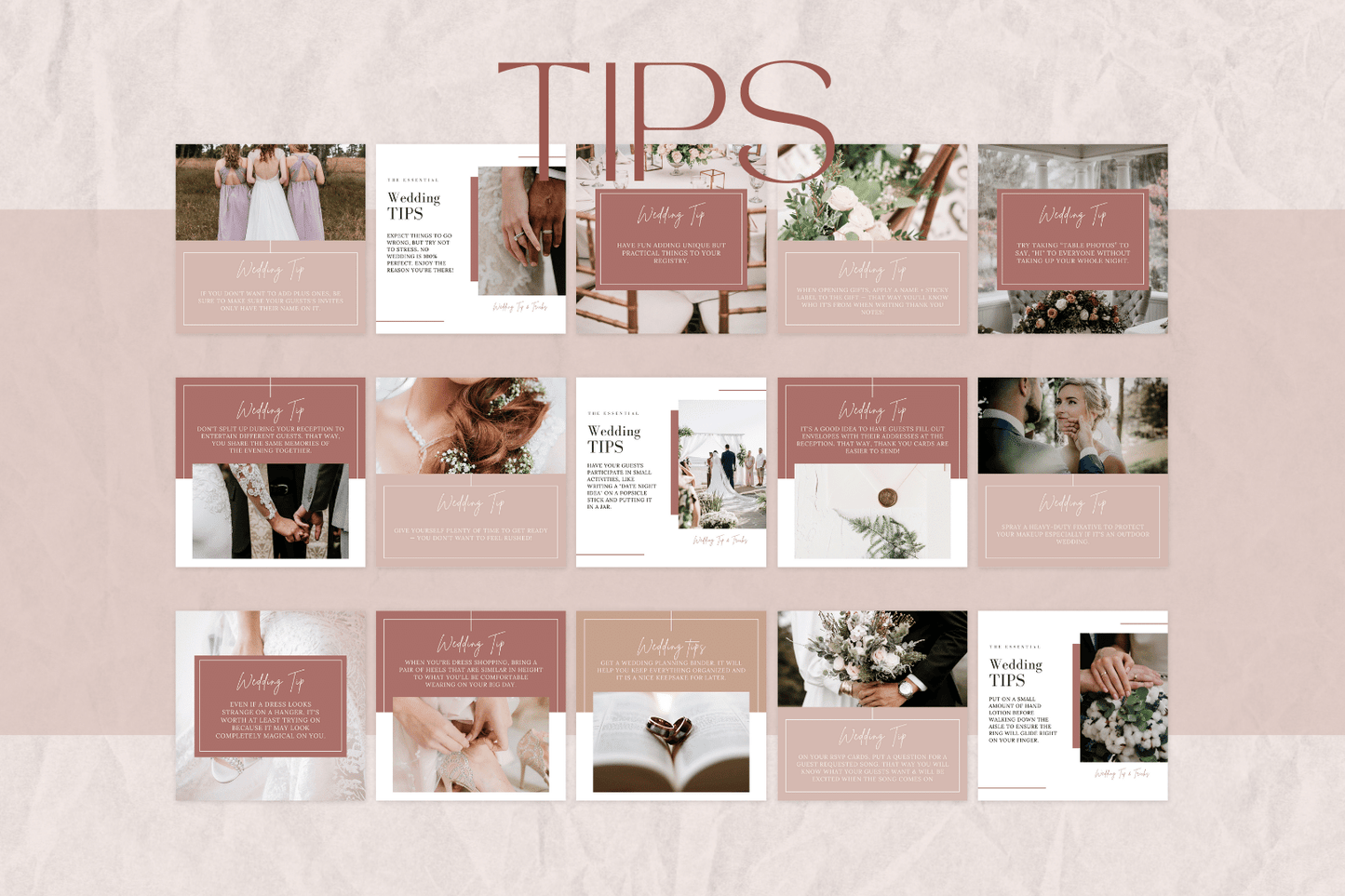 350 templates voor de trouwbranche