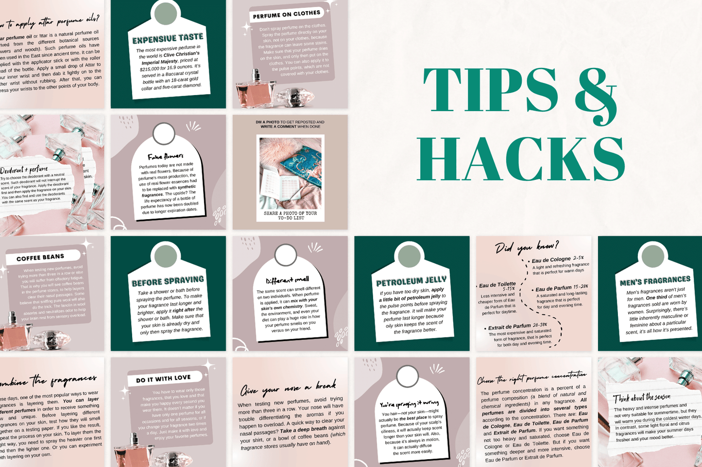 200 parfumtemplates voor sociale media