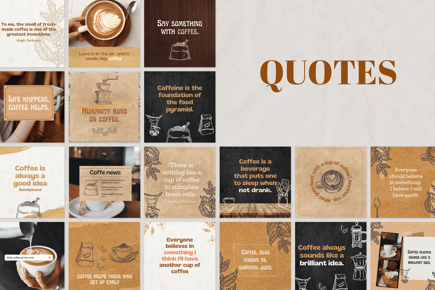 200 koffie templates