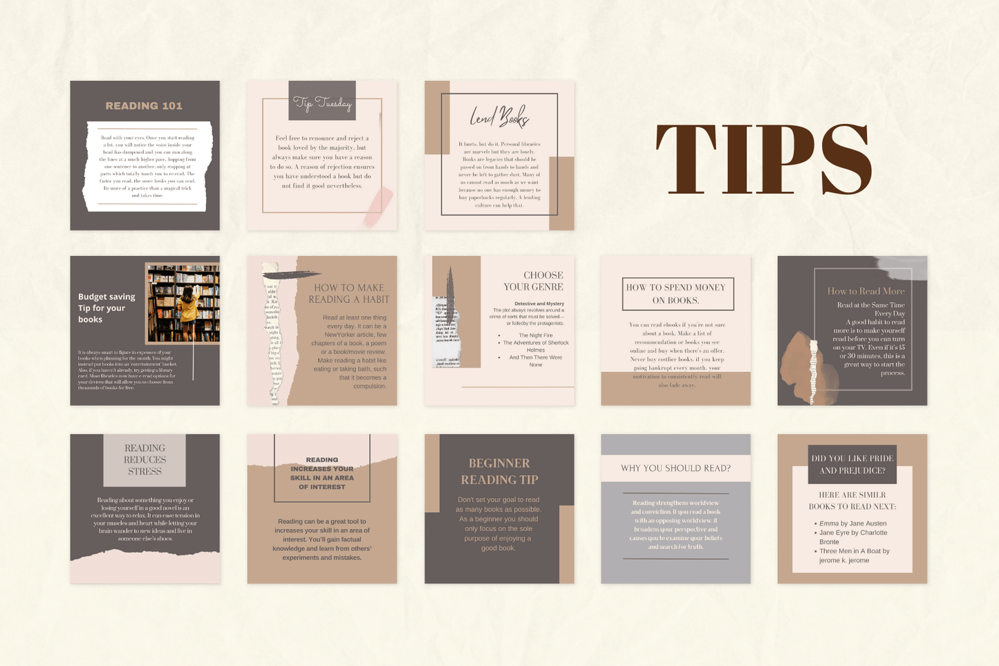 200 boekhandel templates