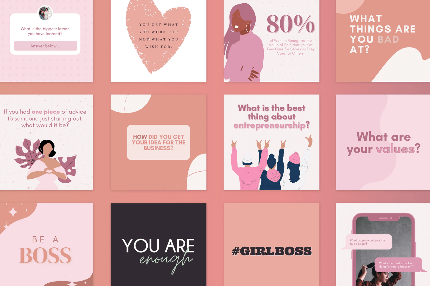 200 Empowering templates voor vrouwen