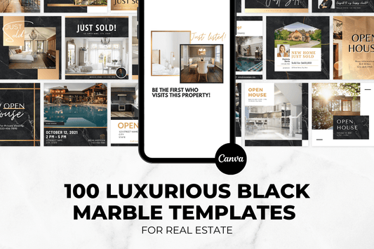 100 Luxe Zwartmarmeren Templates voor Onroerend Goed