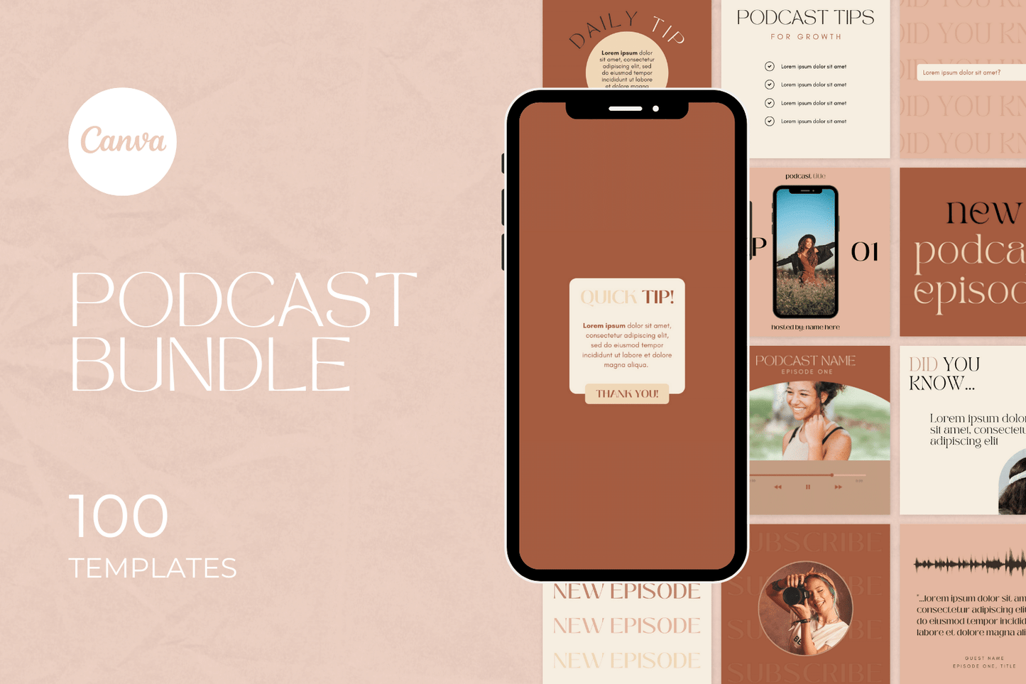 100 Promoot je Podcast templates