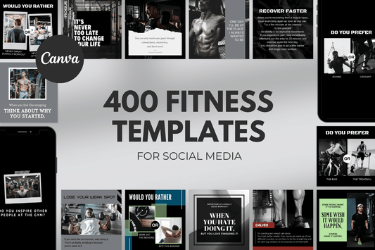 400 Fitness templates (mannelijke versie)