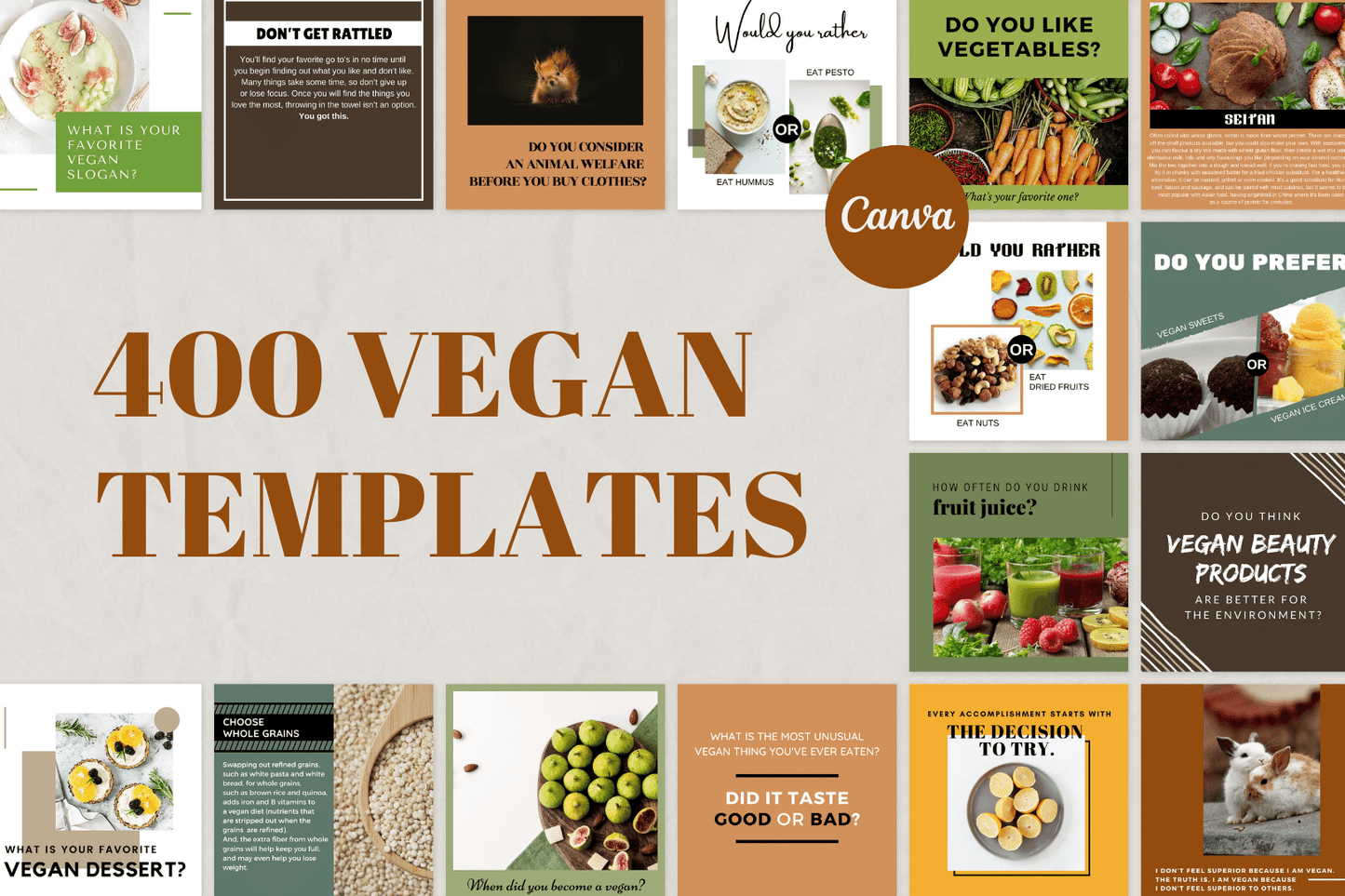 400 Vegan templates