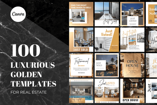 100 Luxe Gouden Templates voor Onroerend Goed