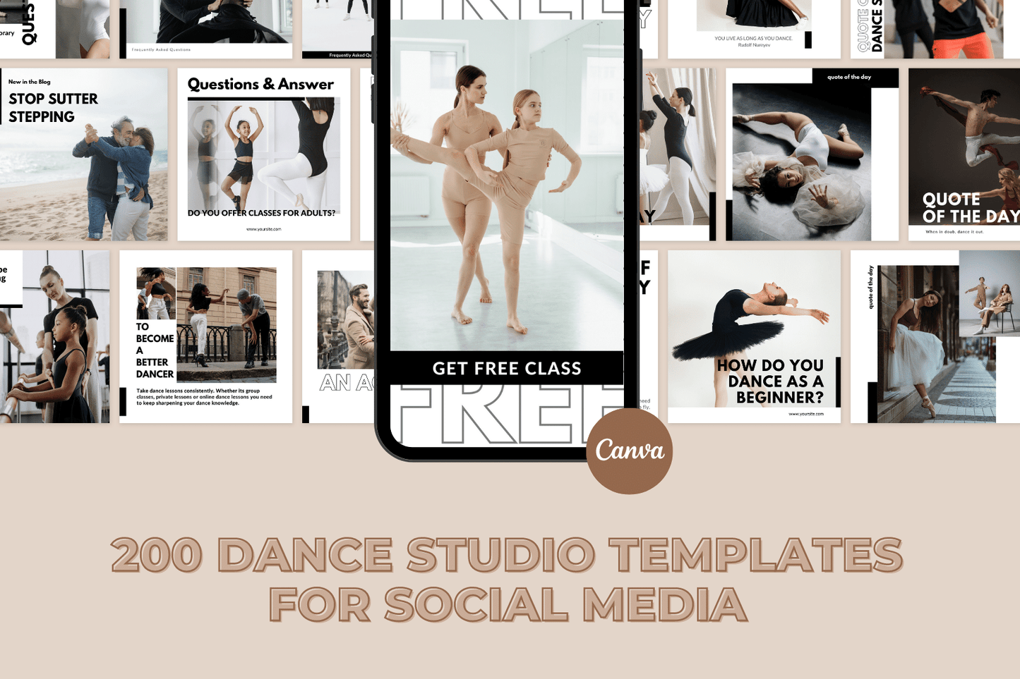 200 templates voor dansstudio's