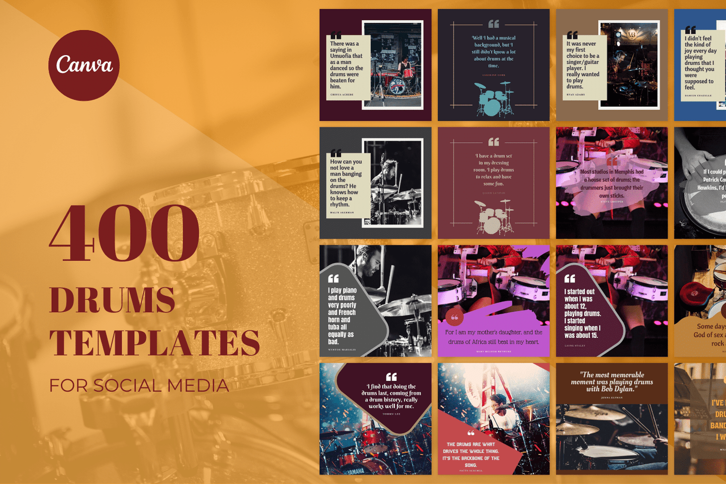 400 Drum templates