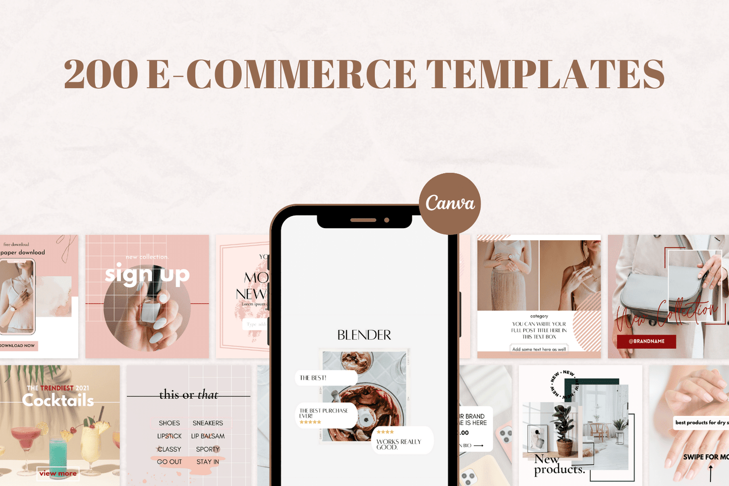 200 e-commerce templates voor sociale media