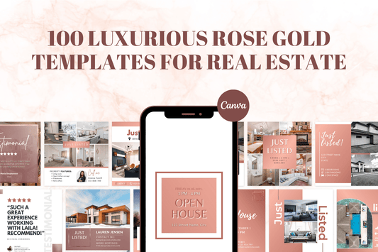 100 Luxe Roségouden Templates voor de Makelaardij