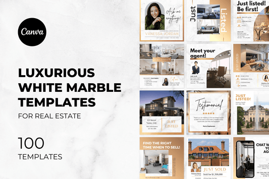 100 Luxe Witmarmeren Templates voor Onroerend Goed