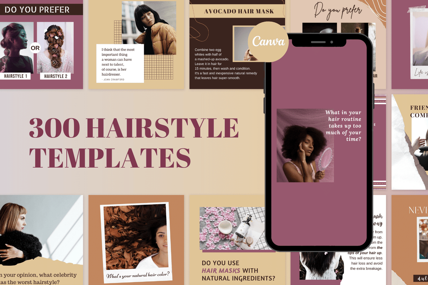 300 haarstyling templates