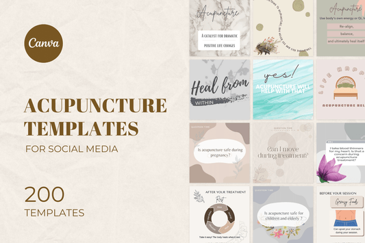 200 acupunctuur templates