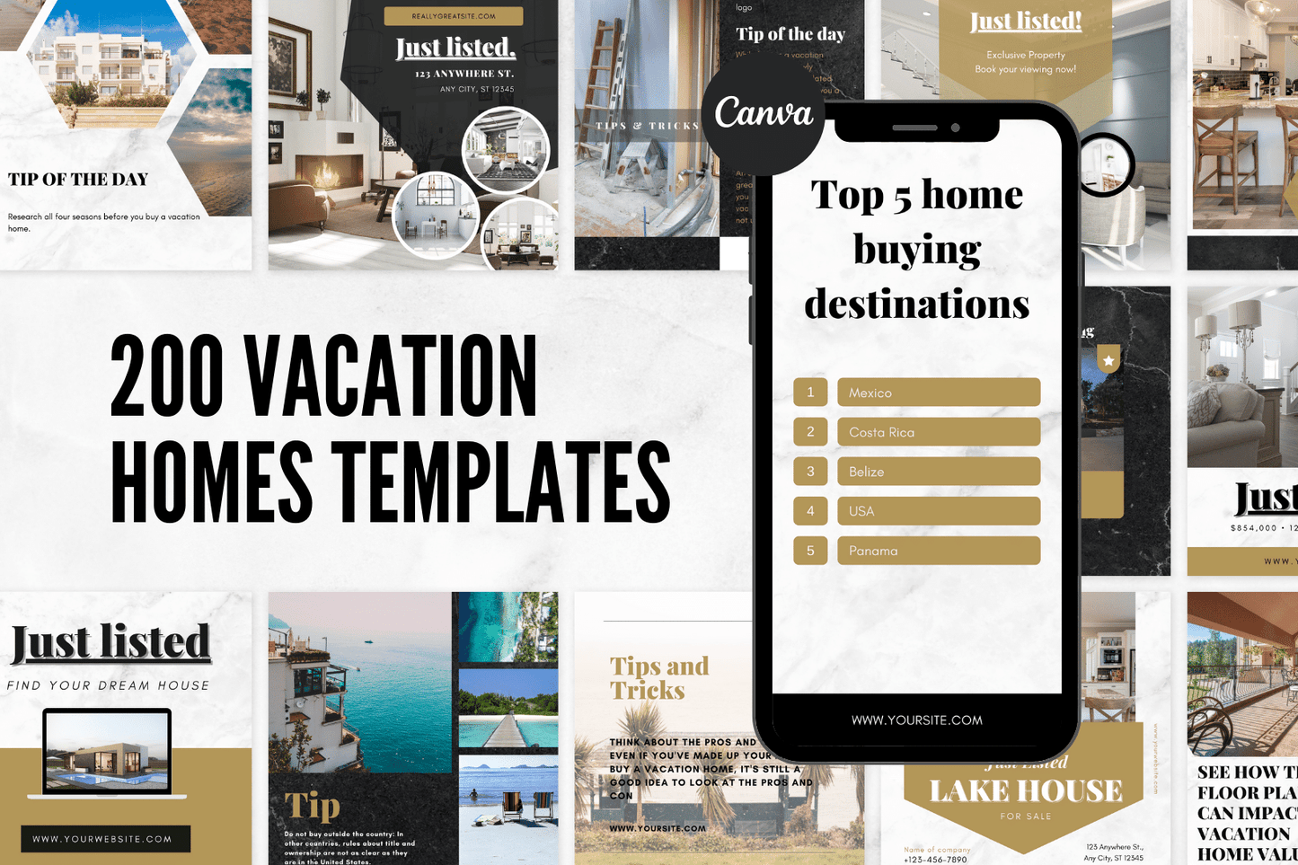 200 kant en klare Vakantiehuis templates