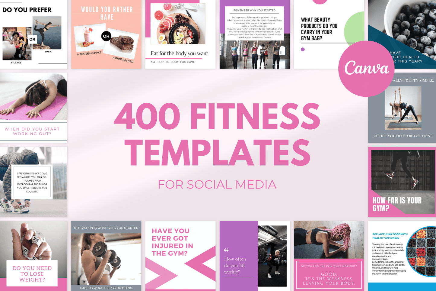 400 Premium Fitness Templates (Vrouwelijk)