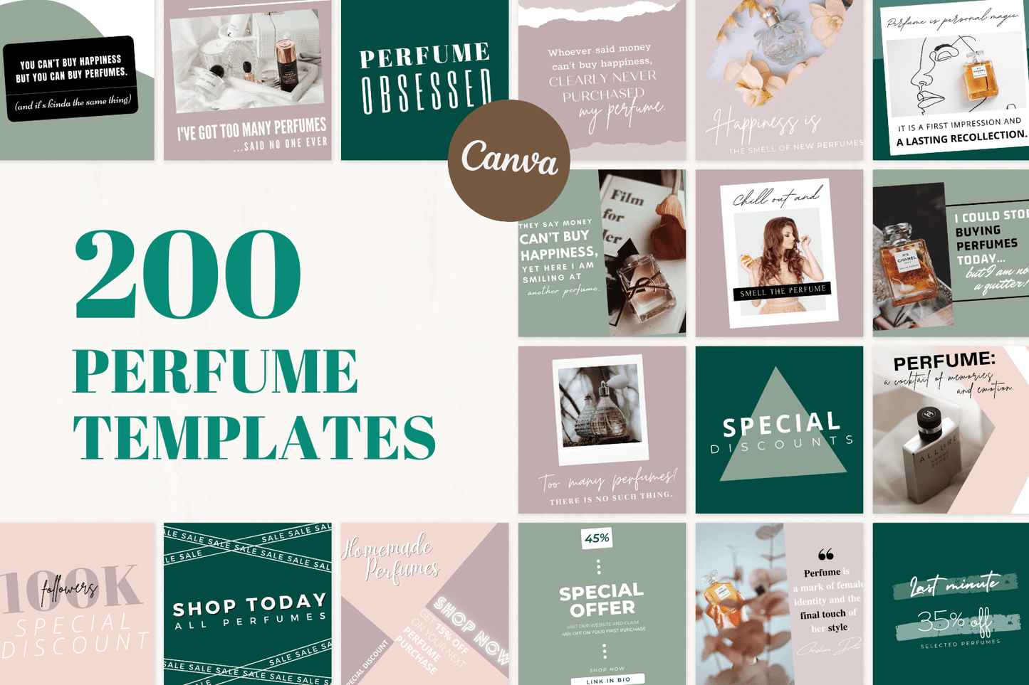 200 parfumtemplates voor sociale media