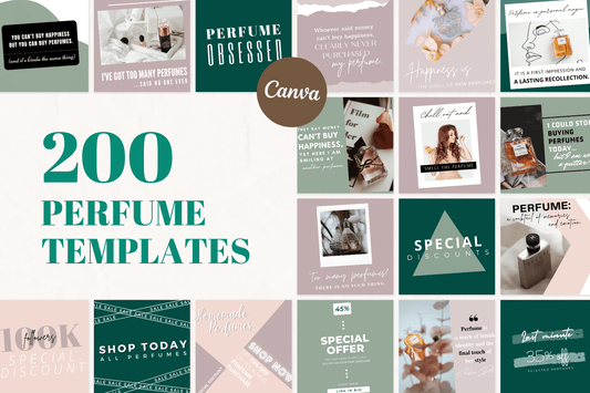 200 parfumtemplates voor sociale media