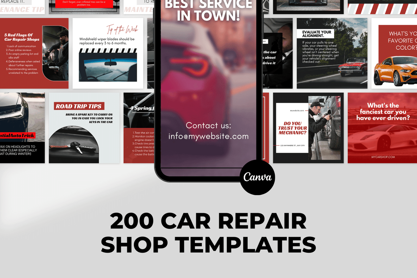 200 templates voor garages en autowerkplaatsen