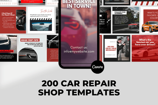 200 templates voor garages en autowerkplaatsen