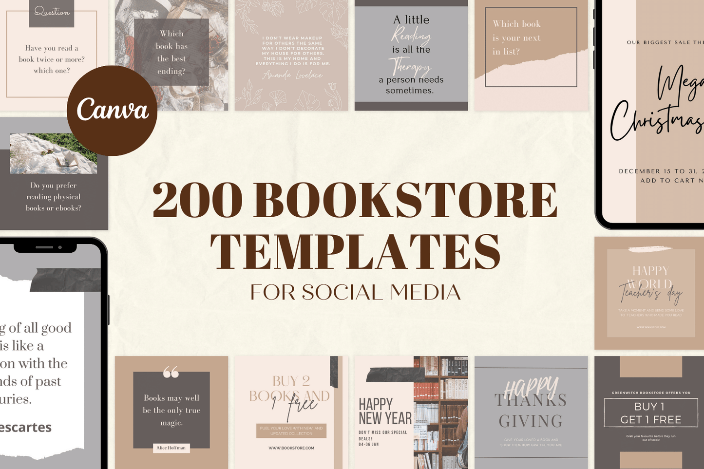 200 boekhandel templates