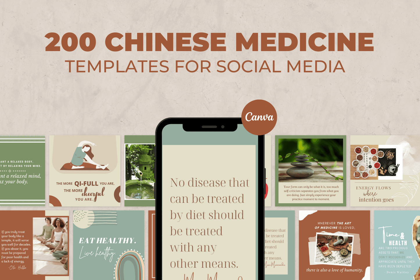 200 templates voor Chinese geneeskunde
