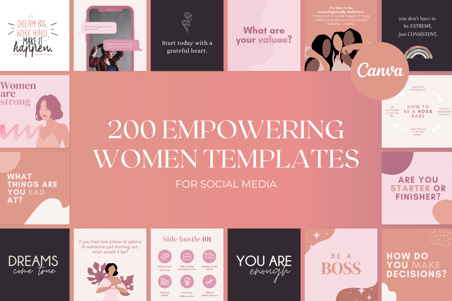 200 Empowering templates voor vrouwen