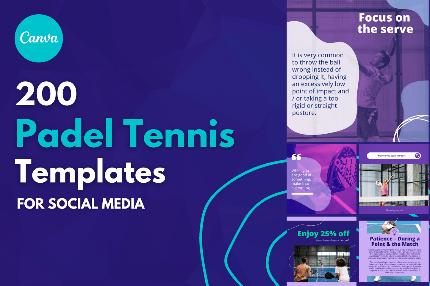 200 kant en klare Padel templates