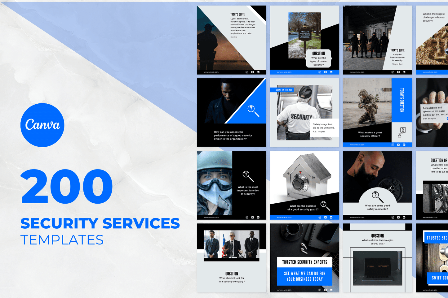 200 templates voor security- en beveiligingsdiensten