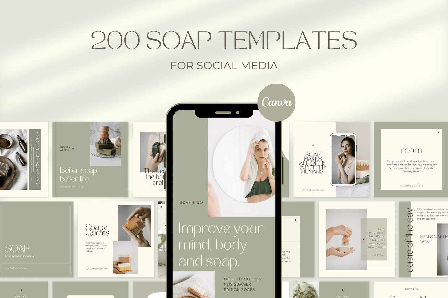 200 kant en klare zeep templates