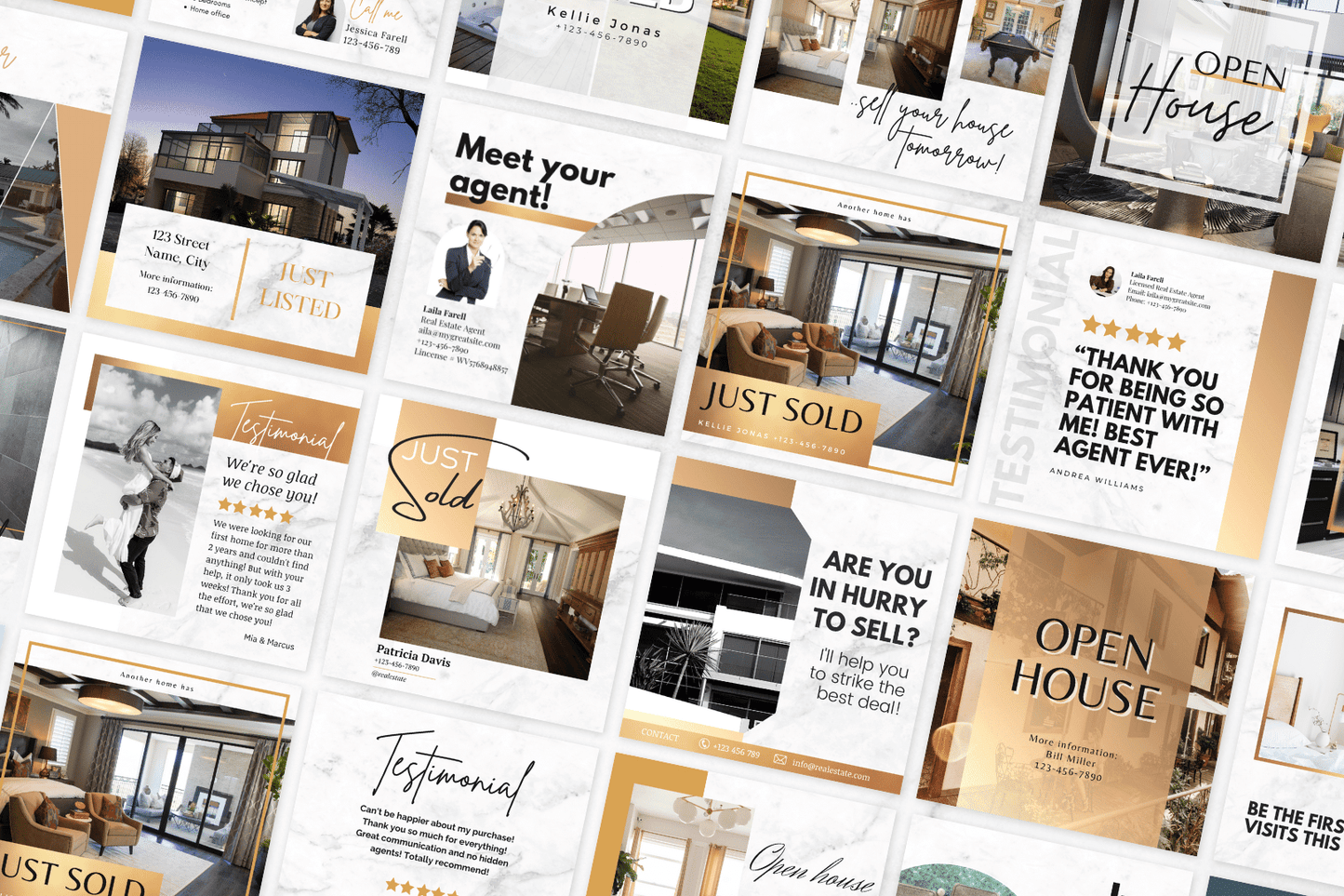100 Luxe Witmarmeren Templates voor Onroerend Goed