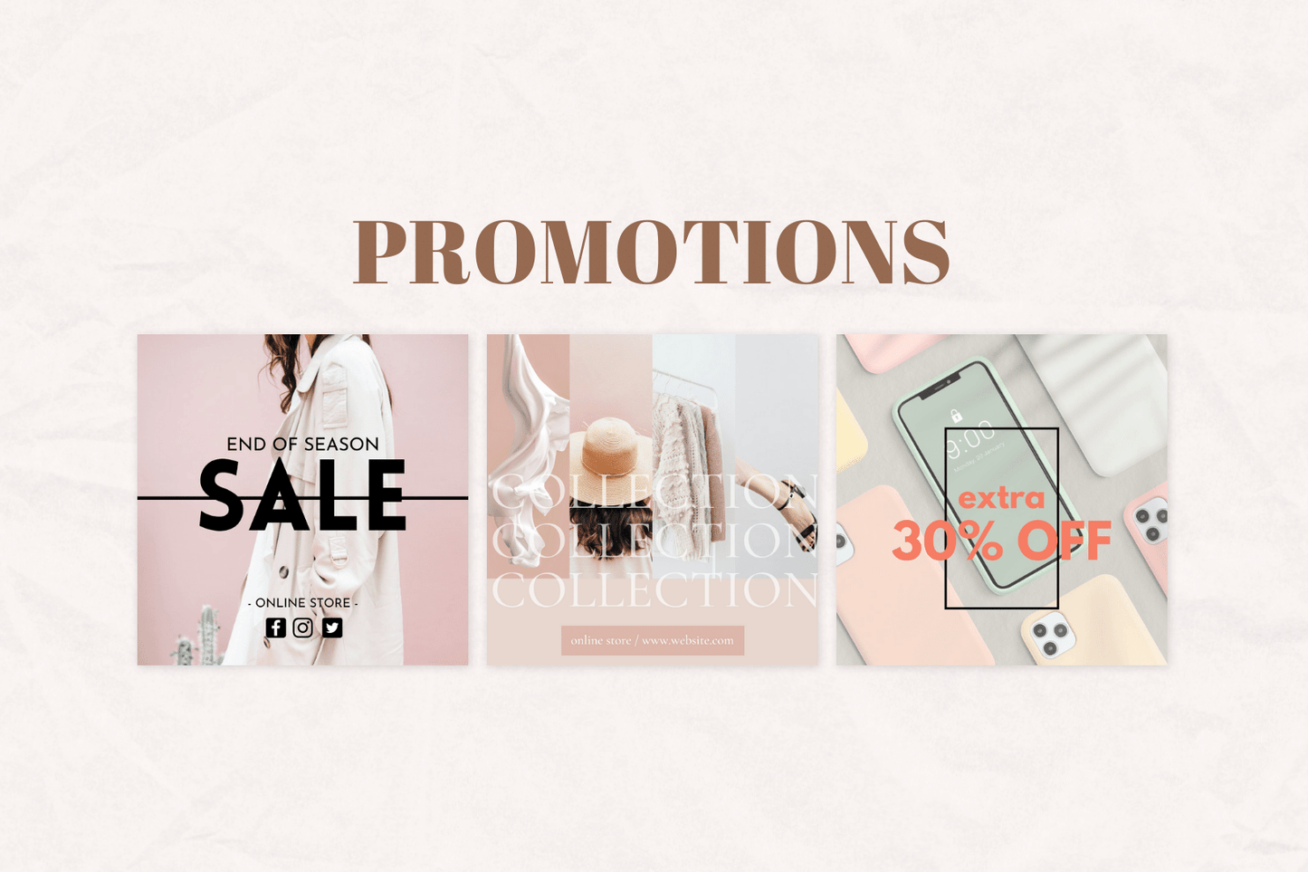 200 e-commerce templates voor sociale media