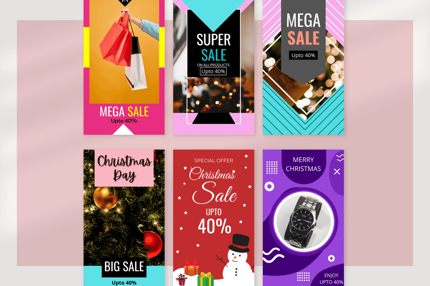 50 Kerst templates voor Stories