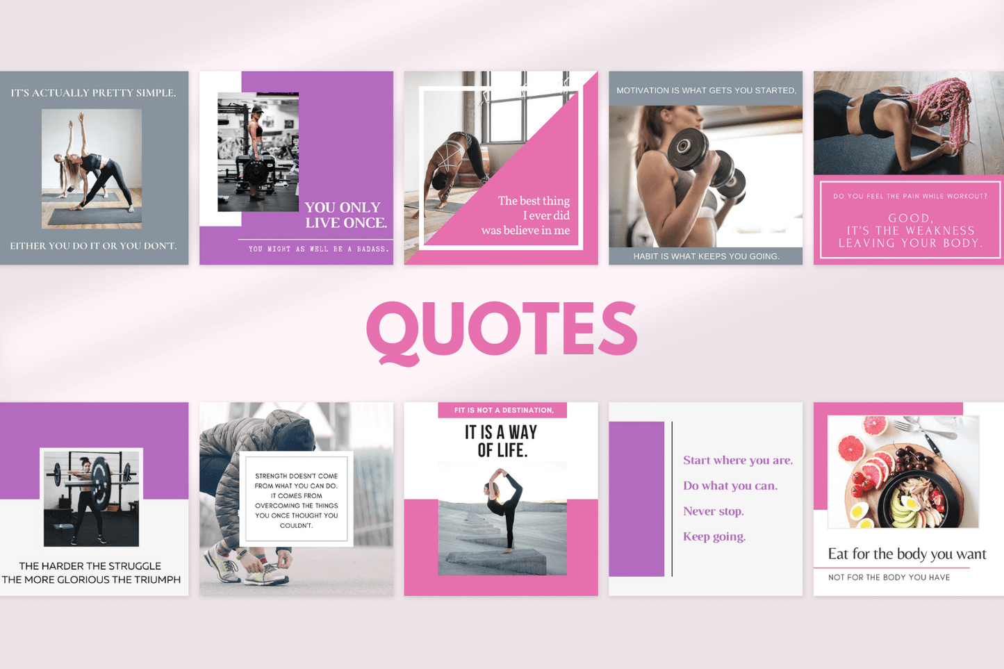 400 Premium Fitness Templates (Vrouwelijk)