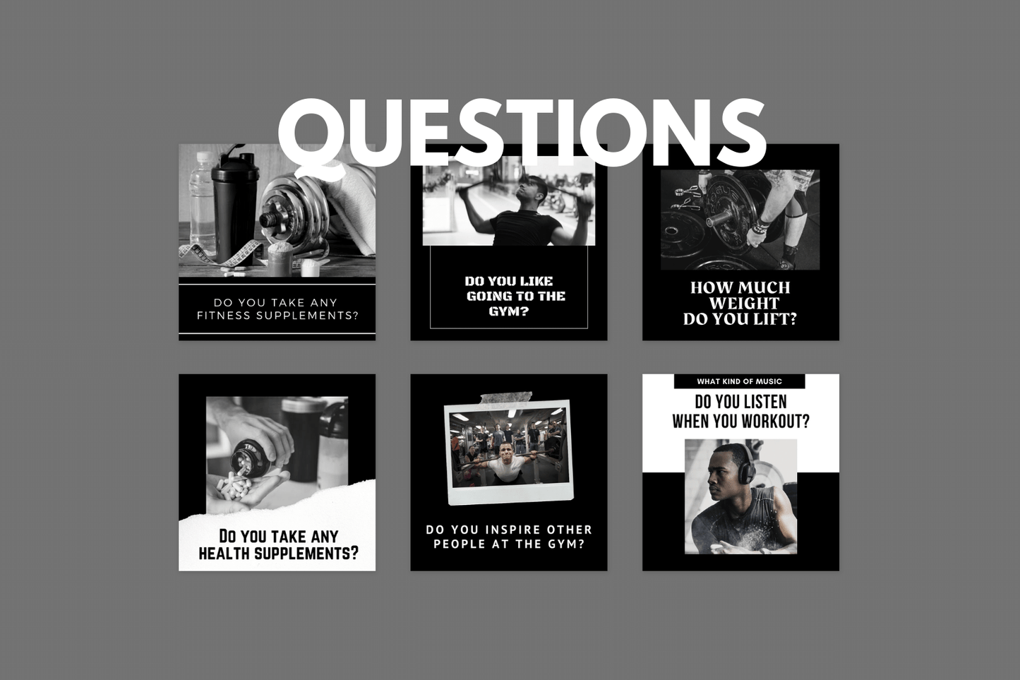 400 Fitness templates (mannelijke versie)