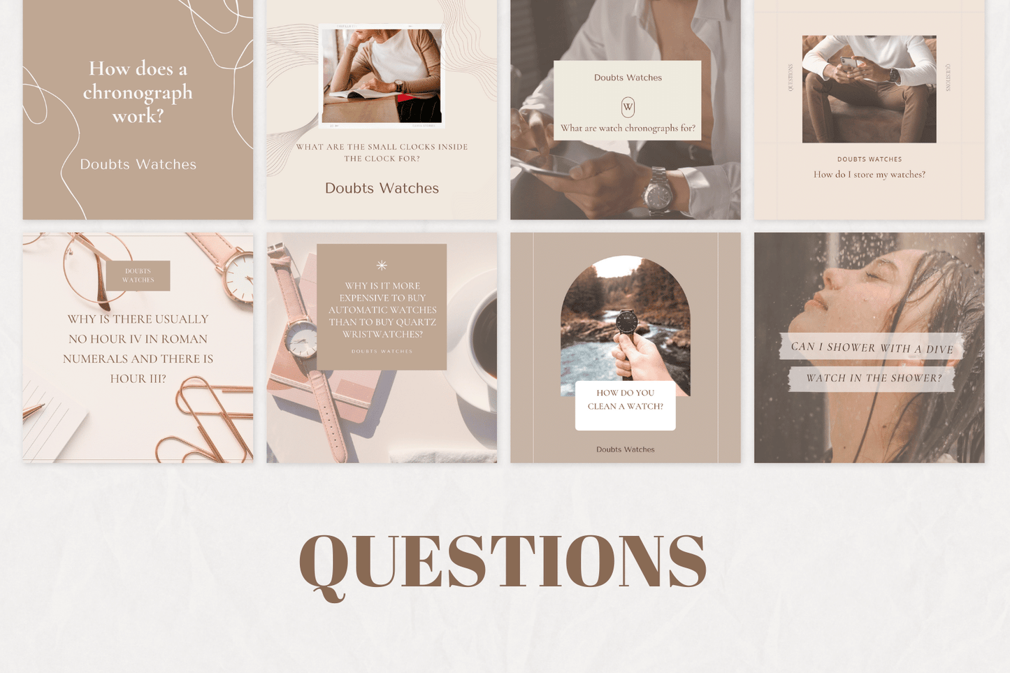 200 kant en klare Horloge templates