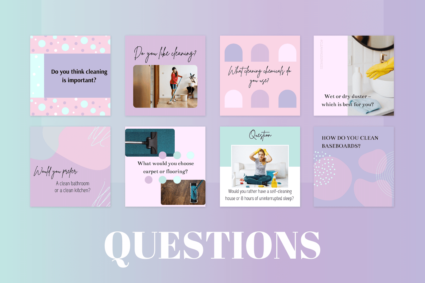 200 templates voor schoonmaakdiensten