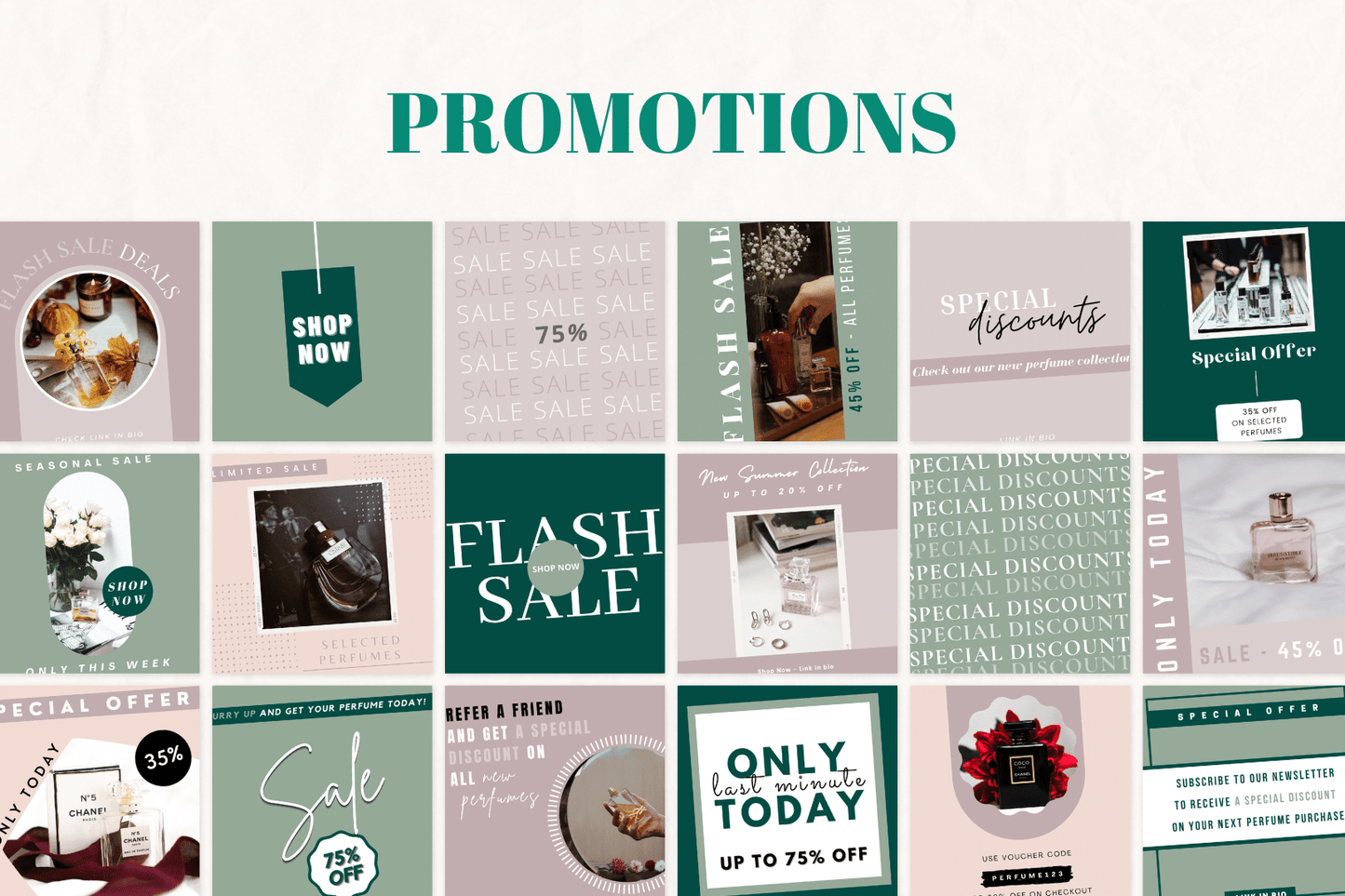 200 parfumtemplates voor sociale media