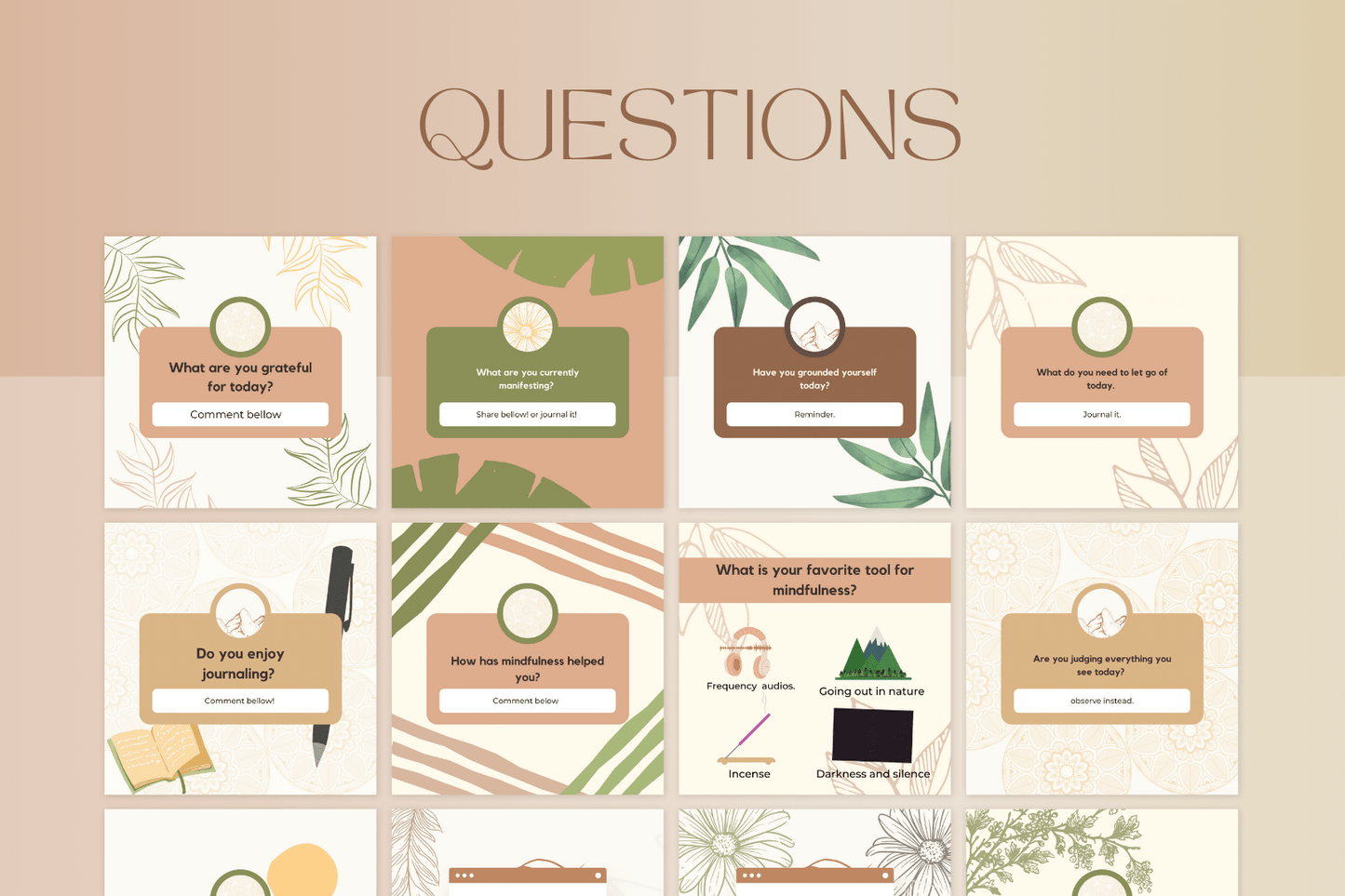 300 Mindfulness templates