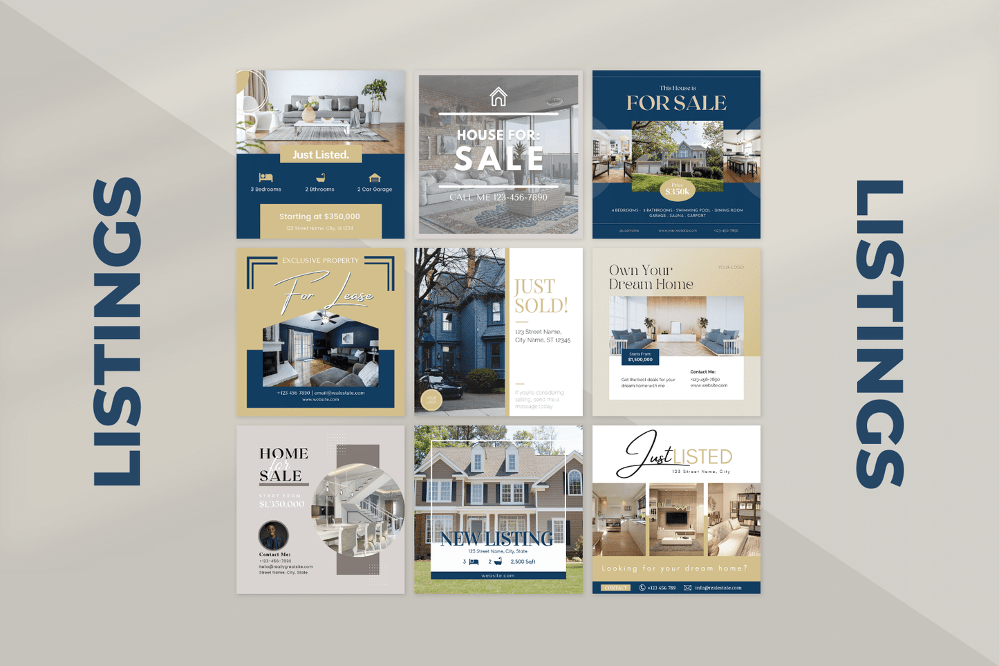 100 LinkedIn templates voor de vastgoedsector