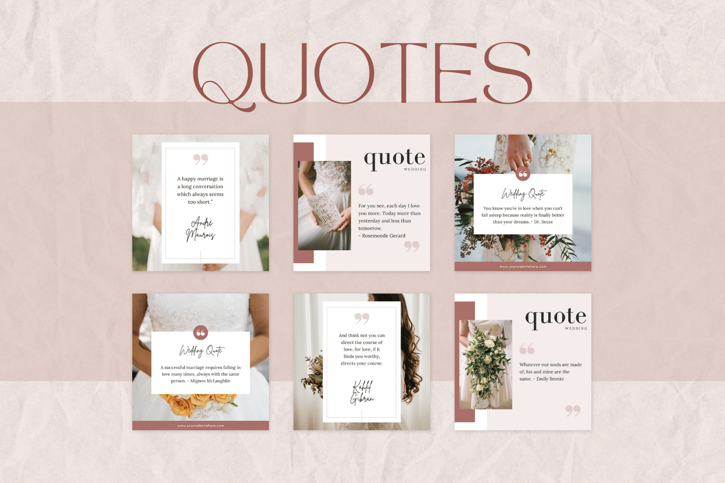 350 templates voor de trouwbranche