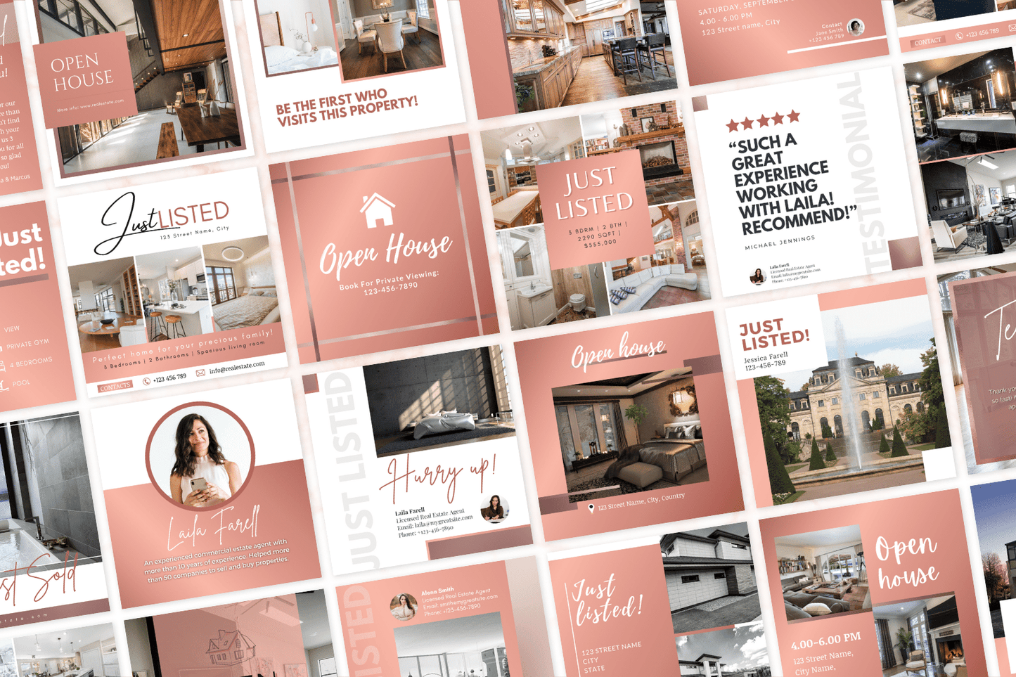 100 Luxe Roségouden Templates voor de Makelaardij