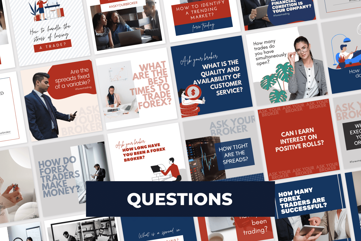 200 Forex-handelstemplates voor sociale media