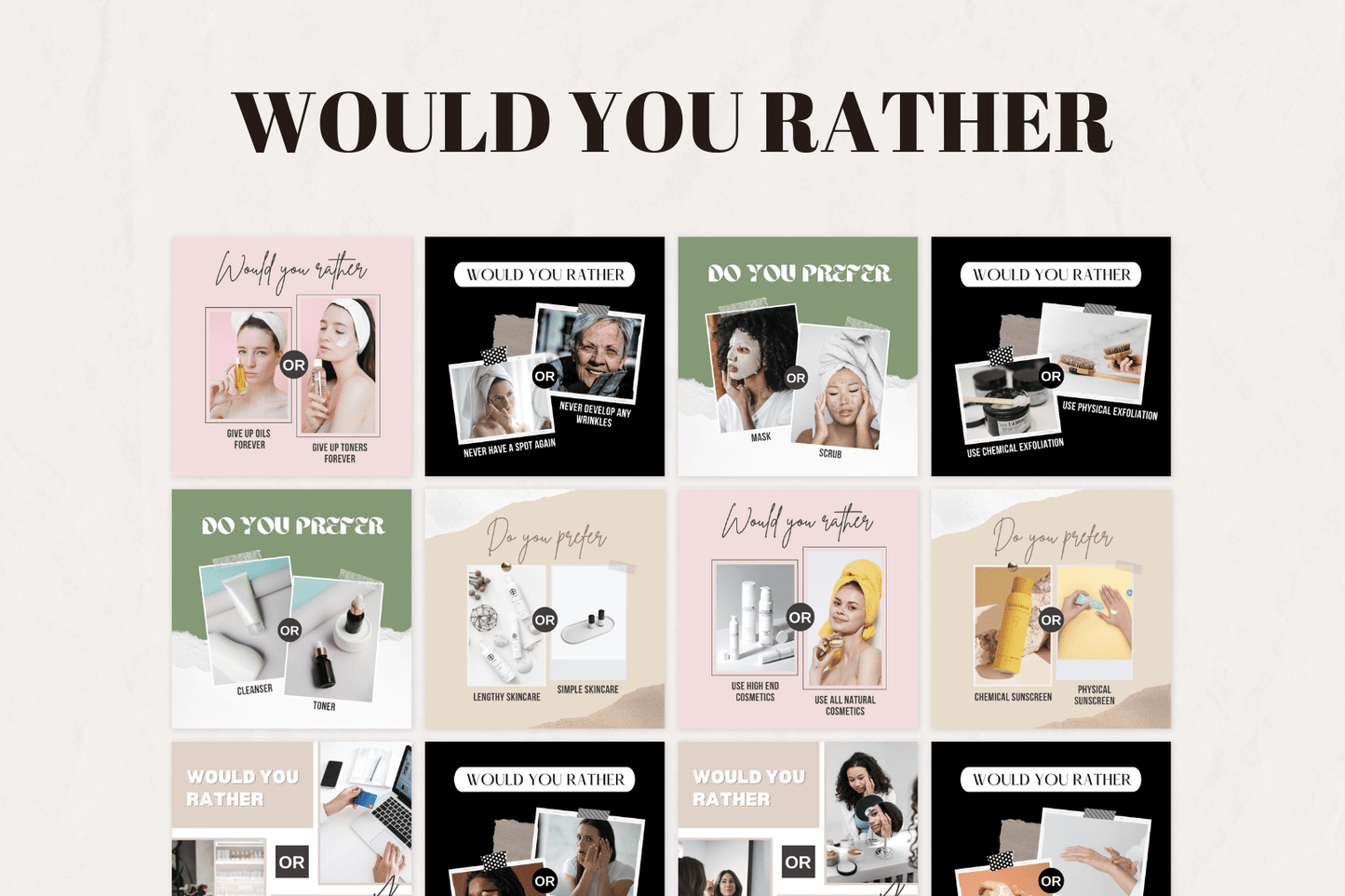 300 Cosmetica templates