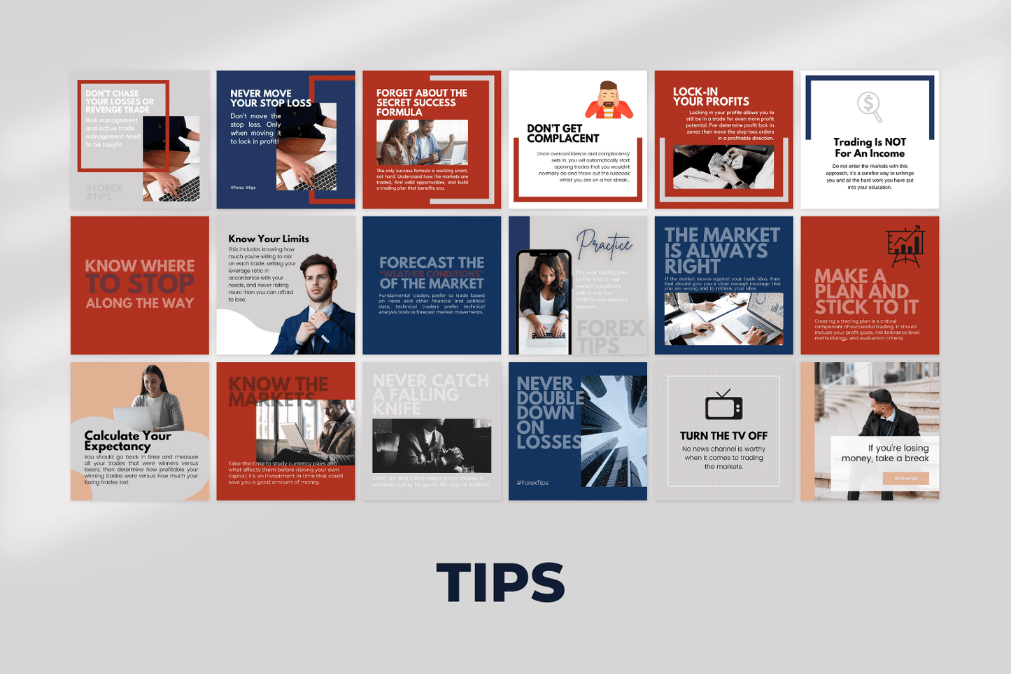 200 Forex-handelstemplates voor sociale media