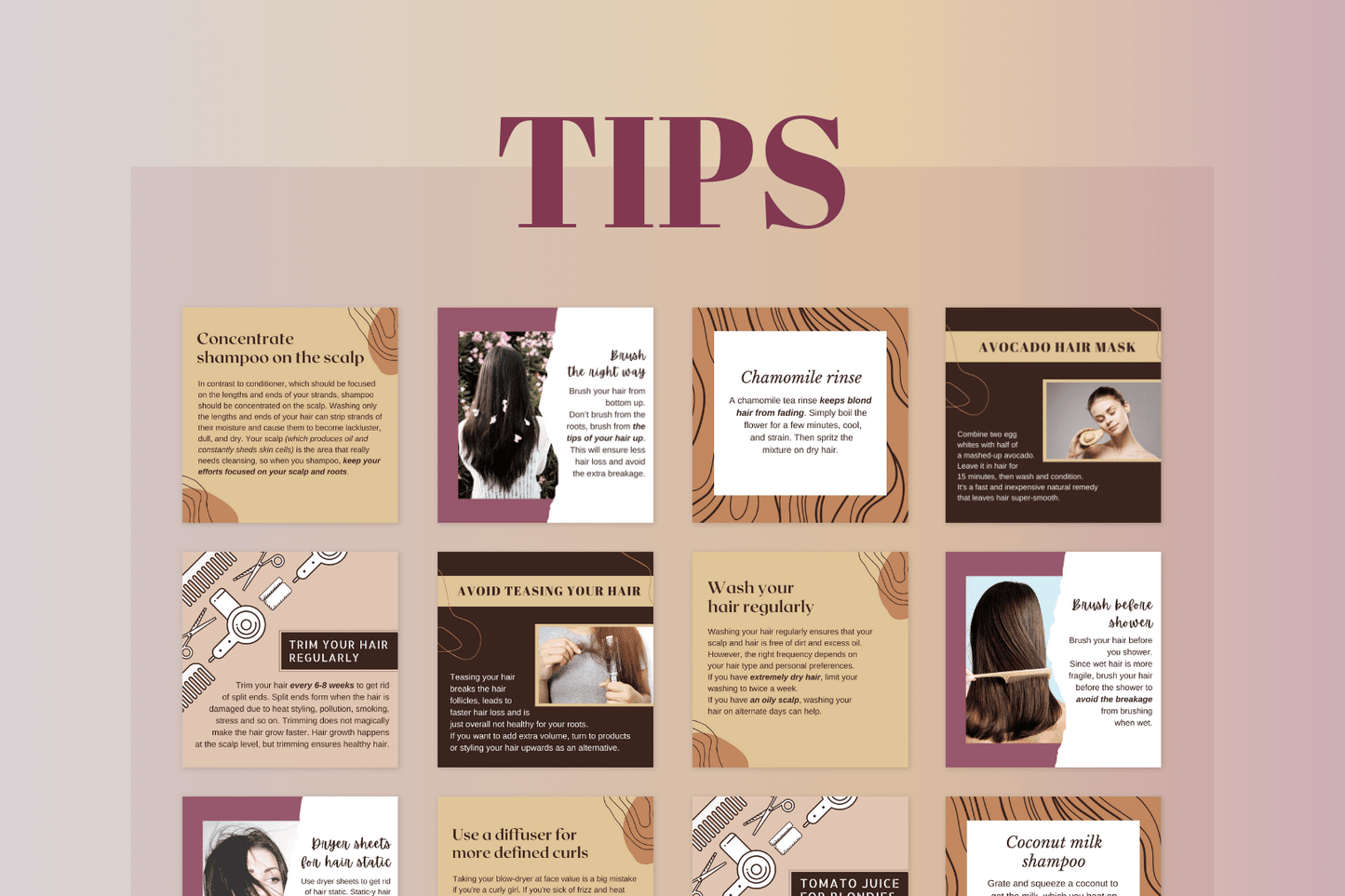 300 haarstyling templates