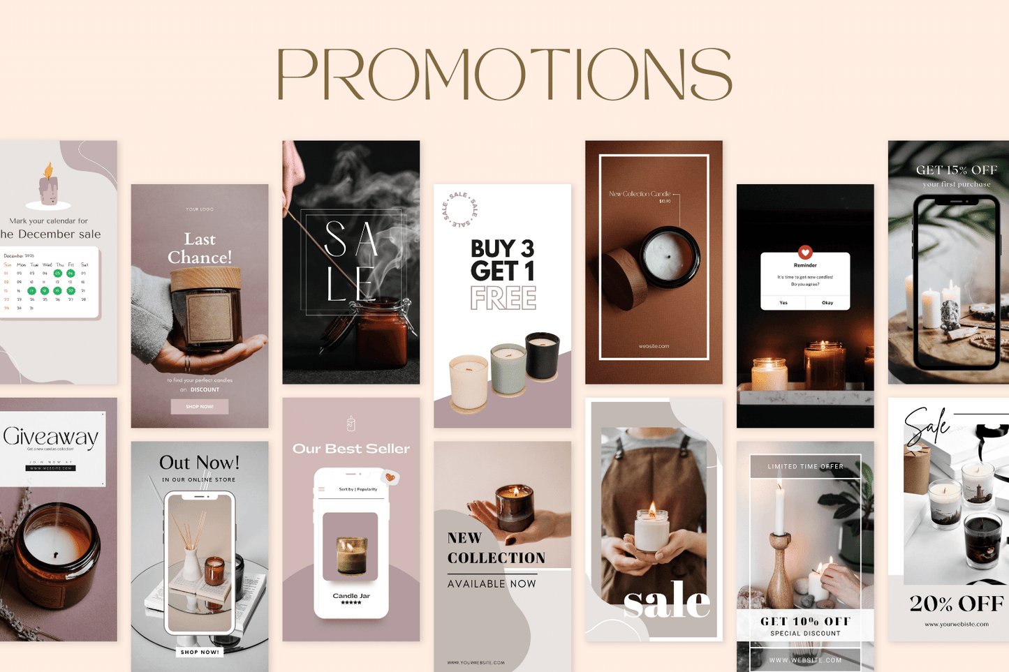 200 templates voor kaarsenmakers