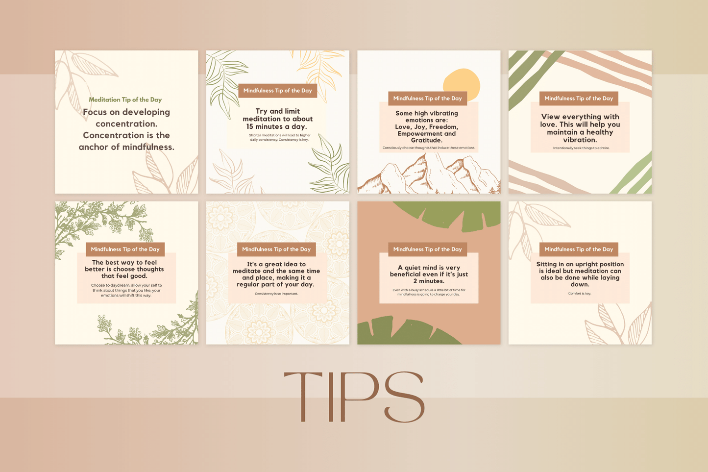 300 Mindfulness templates